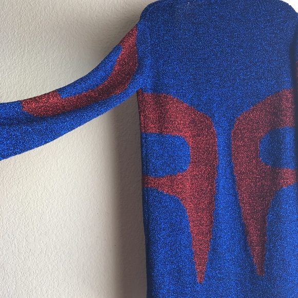 Missoni blue metallic yarn open front cardigan - Picture 3 of 6